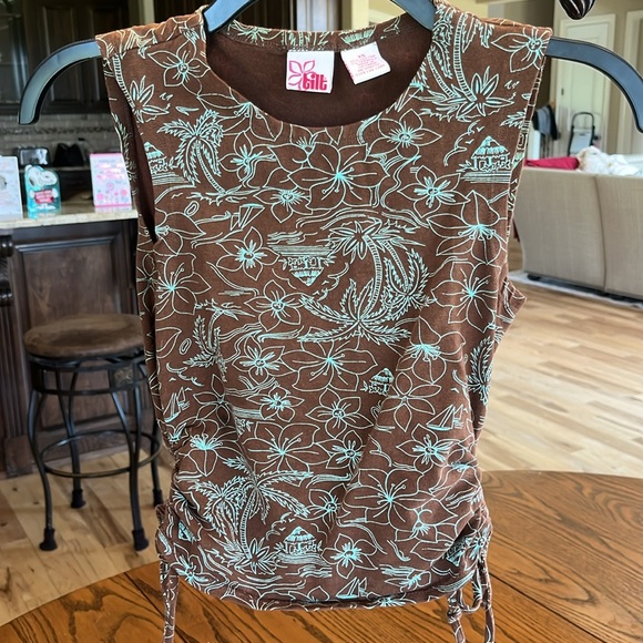 Baby Tee Tropical Tank Coffee Bean Brown - Picture 6 of 11